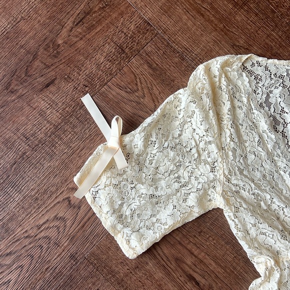 UO Lace Maxi Cardigan Cream Sz L - Picture 2 of 3